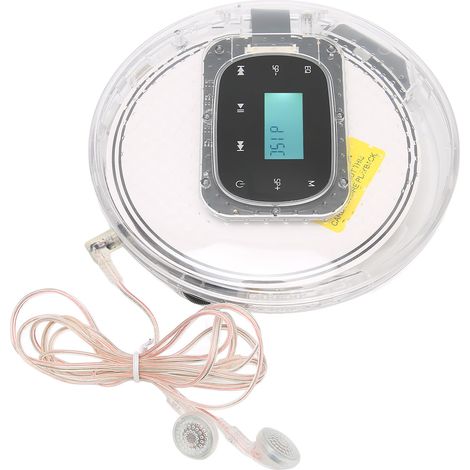 Wiederaufladbarer, tragbarer Multifunktions-CD-Player mit USB-C-Anschluss und Kopfhörern für Zuhause und Auto (1/5)