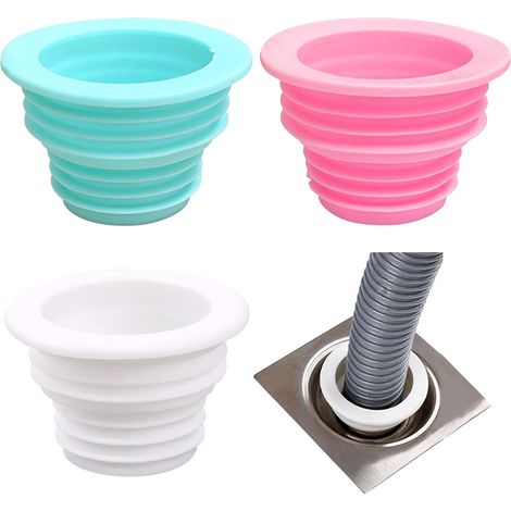 3Pcs Silicone Drain Pipe Sealing Ring Deodorant Washing Machine Sealing Ring for Bathroom Kitchen Cleaning Tools (1/5)