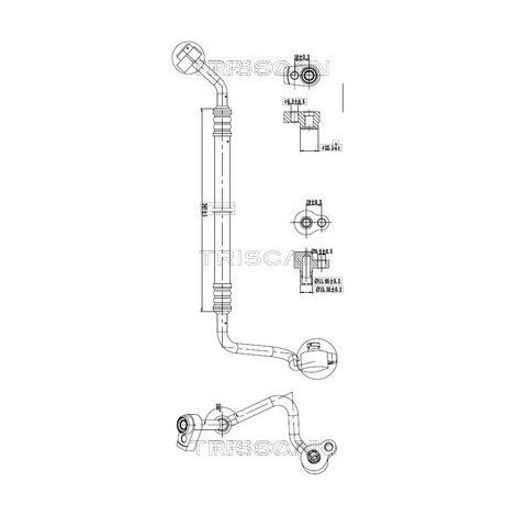 Conduite à haute/basse pression, climatisation TRISCAN 9010 16012 FORD 1766291