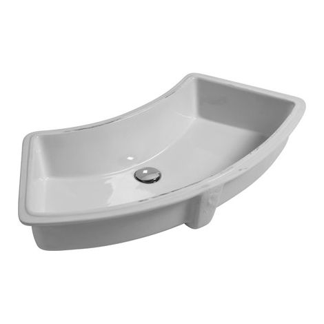 Lavabo sottopiano curvo 85x42 arcuato incasso ceramica (1/2)