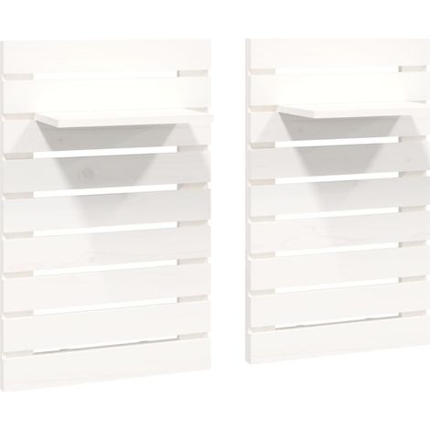Maison Exclusive - Mensole da Letto a Parete 2 pz Bianco Legno Massello di Pino