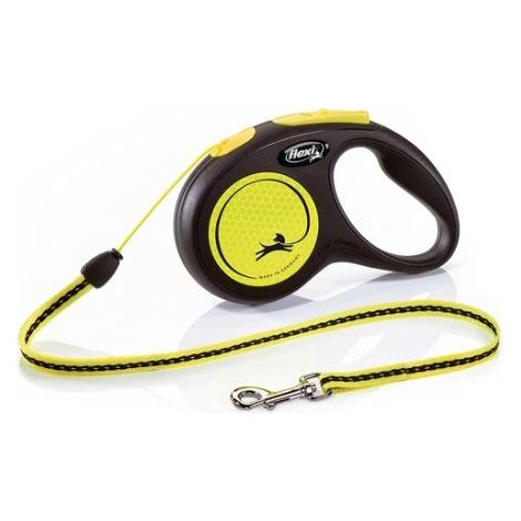 Guinzaglio per Cani Trixie flexi New NEON Giallo Riflettente 5 m