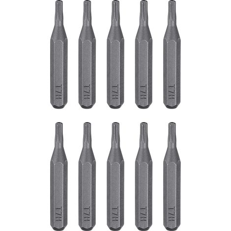 10pcs T7H Embout de Tournevis Torx 5/32" Tige Hexagonale 28mm Longueur Acier S2 Magnétique Tête Étoilée à 6 Pans pour Tournevis Manuels Électriques Réparation de Précision (1/5)