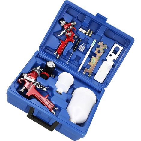 Applicateur de revêtement de qualité supérieure de 1,4 mm et 0,8 mm avec contrôle de la pression pour automobile et bois Pulvérisateur de peinture portable (1/5)