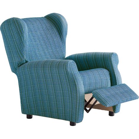 Housse de Fauteuil élastique Relax 32x42x8 cm Bleu (1/5)