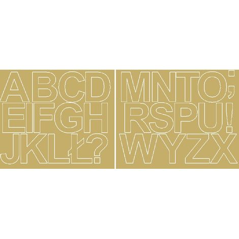 Selbstklebende Buchstabenaufkleber, 6 cm, mattgold