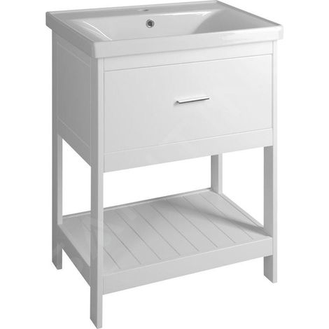 Meuble sous-vasque ETIDE 61,5x85x44 cm, blanc mat (1/5)