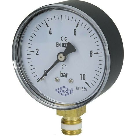 Manomètre R 1/4" radial 63 mm de 0 à 10 bars