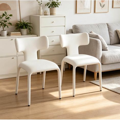 Schreibtischstühle mit Gebogener Rückenlehne,Stilvoll Wohnzimmerstühle,Ästhetische Küchenstühle,Liegestühle(2PCS Essstühle) (1/5)