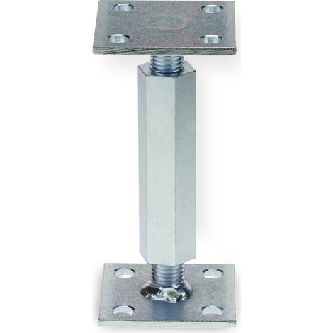 BB Stanz Pfostenträger mit Gewindemuffe, höhenverstellbar, ohne Dorn, 80 x 80 x 5 mm (1/5)