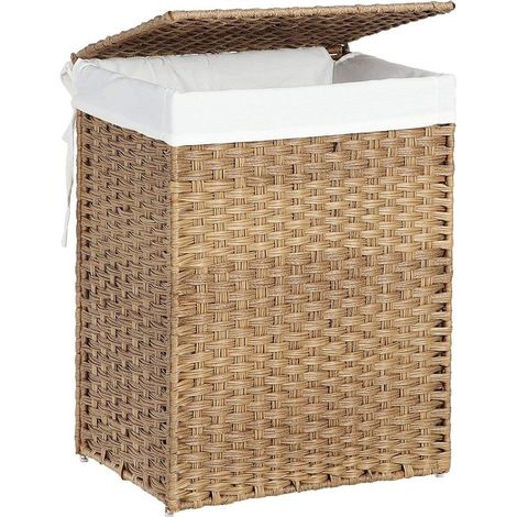 Panier à linge sur pied naturel 46 cm