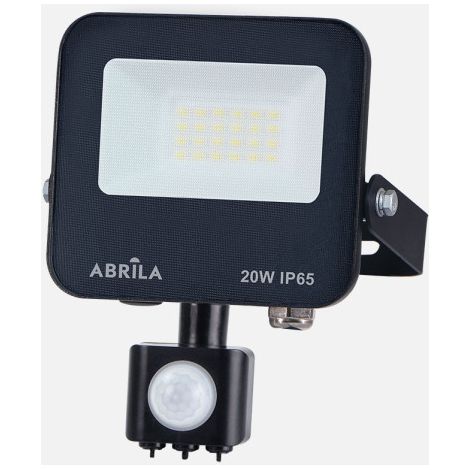 Proyector c/sensor boiro 20w 6500k neg 2000l led   smd ip65 orientable 16,5x12x6cm