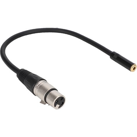 Câble de connexion audio 3.5mm femelle vers XLR femelle en alliage de zinc, adaptateur de câble