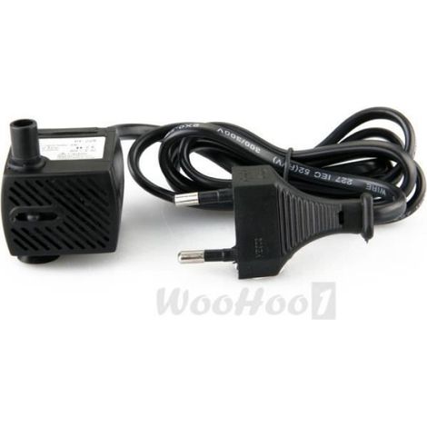 Pompe à eau pour fontaine à poisson, débit 220L/H, puissance 4W, couleur noire, pour aquarium et bassin d'ornement (1/3)