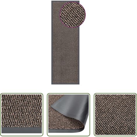 Tapis de porte - Paillasson touffeté 60x180 cm Marron foncé (1/5)