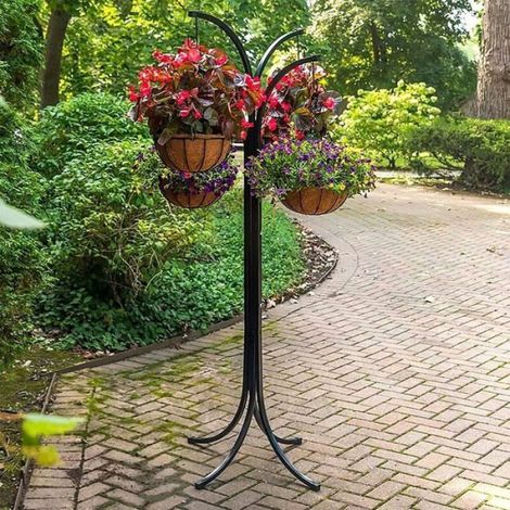 Doublure en fibre de coco pour pot de fleurs - - Lot de 2 - 35 cm - Panier suspendu - Fibre de coco naturelle (1/4)