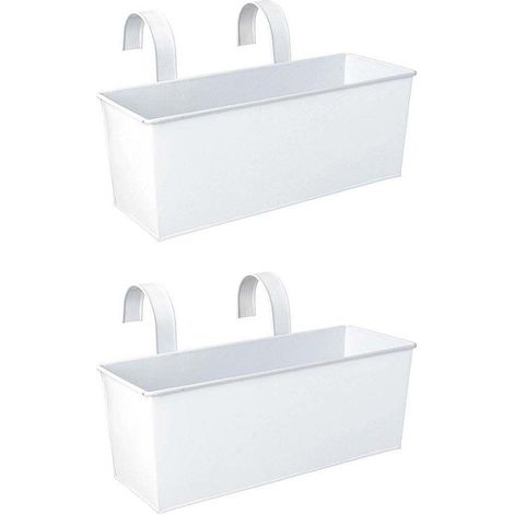 Jardinière balcon en zinc à suspendre (Lot de 2) (1/3)