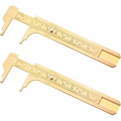 pieds à coulisse à vernier, double échelle, règle de poche en métal (1/5)