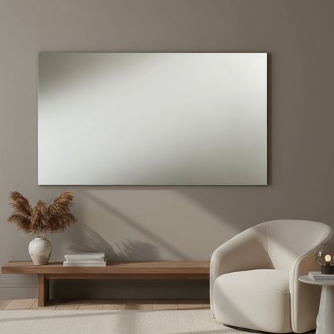 Espejo Chile, Estructura de Vidrio, Tono Antracita "Made in Italy", 120x65h cm Negro Antracita (1/3)