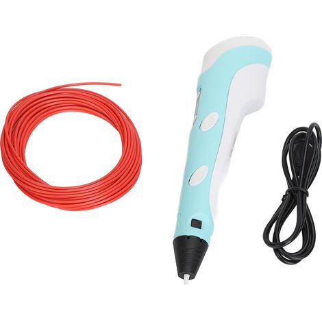 3D-Druckstift, interaktiv, blau, geruchlos, leicht, einfache Bedienung, 3D-Zeichenstift mit LCD-Display für Kinder (1/5)