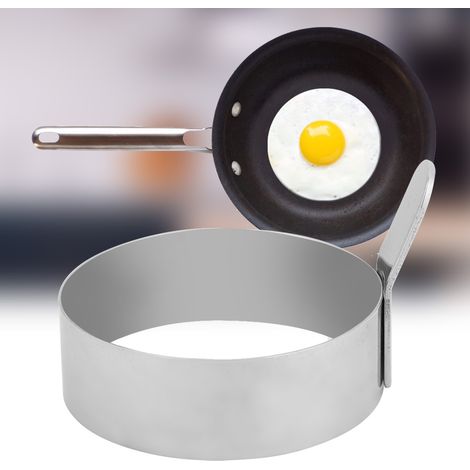 Moule à crêpes rond en acier inoxydable pour œufs au plat (L) (1/5)