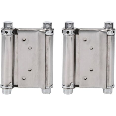 2Pcs Charnières À Ressort Double Action en Acier Inox Charnières de Porte de Saloon Gond Porte Battante, Capacité de Charge Jusqu'à 15 Kg (1/4)