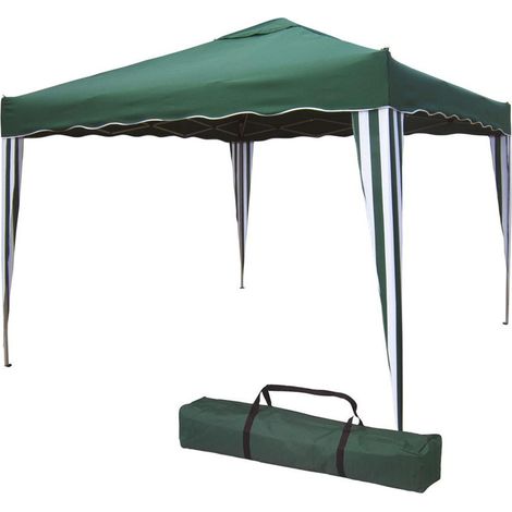 Gazebo pieghevole 3x3 a richiudibile fisarmonica per fiere, sagre e campeggio -Avorio (1/4)