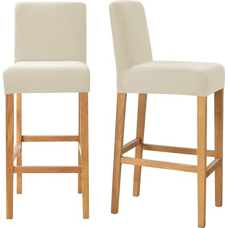 Bezug für Barhocker, Samt, creme