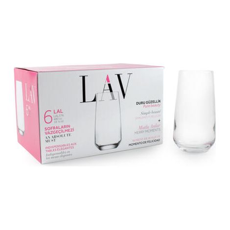 48 cls vaso alto cristal mod lal lav 480cc  similar allegra - caja 6 unidades (1/2)