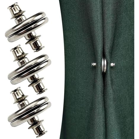 2 pares de sujetadores magnéticos para cortinas, clips magnéticos para cortinas, accesorios para cortinas, pesas para cortinas, imanes para cortinas, imán para cortina de ducha para evitar fugas (1/5)