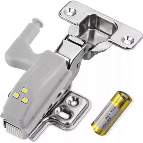 LED-Lampen für Kleiderschranktüren an den Scharnieren + Batterie (1/4)