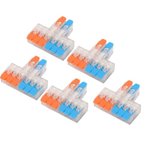5-teiliger elektrischer Steckverbinder, 2 Eingänge, 6 Ausgänge, Kupferkontakt, Leiterquerschnitt 0,5–6 mm², für Motoren und Maschinen, 41 A, 450 V (1/5)