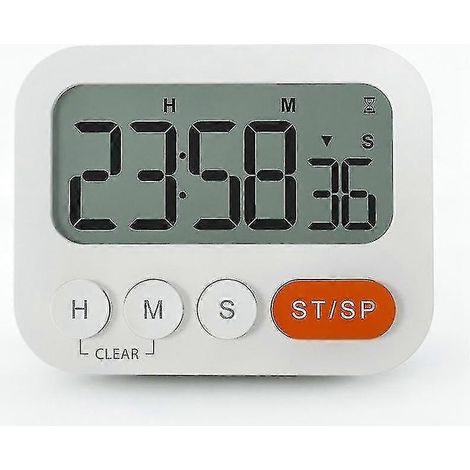 Minuteur de cuisine magnétique à LED avec compte à rebours, minuteur numérique pour la cuisson, chronomètre de douche ou d'étude. (1/5)
