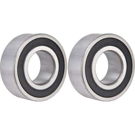 Lot de 2 roulements à billes à double rangée acier au chrome haute teneur en carbone pour usage industriel agricole pompe huile transmision 3207-2RS (1/5)