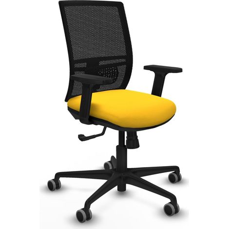 Silla oficina piqueras y crespo Yunquera negro cuero sintético (1/2)