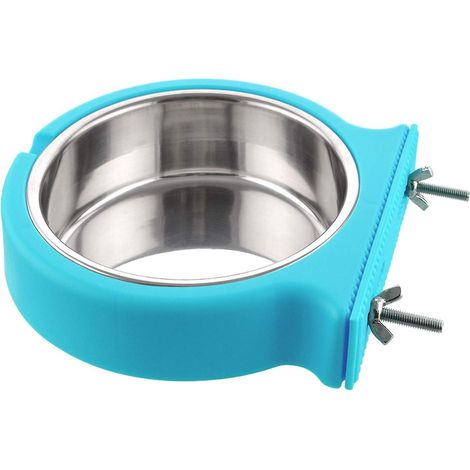 Gamelle pour cage à chien en acier inoxydable amovible, gamelle suspendue pour cage à animaux, petite gamelle d'eau pour chien et chat (1/5)