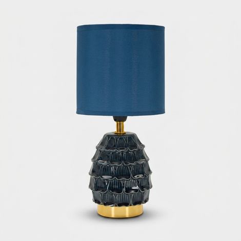 Lampada da tavolo Mauro Ferretti Pigny blu 40 W 15 cm