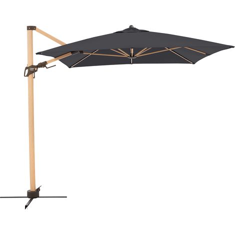 Doppler Sonnenschirm / Ampelschirm "Alu Wood AX Ultra Pendelschirm 300 x 220", 300 x 220 cm, anthrazit, Bezug Polyestergewebe, Gestell Aluminium/Stahl, 20,6 kg (1/5)