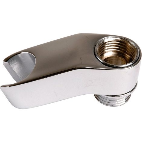 Support douchette laiton chromé sous robinet – Fixation sans perçage – Compatible avec tous robinets de douche – Installation facile - SU28551
