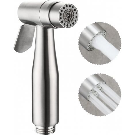 BEBUSINGOTO Hand-Bidet-Sprühgerät aus Edelstahl, nur Bidet-Sprühgerät, Zubehör zur Reinigung von Wassertoiletten (1/5)