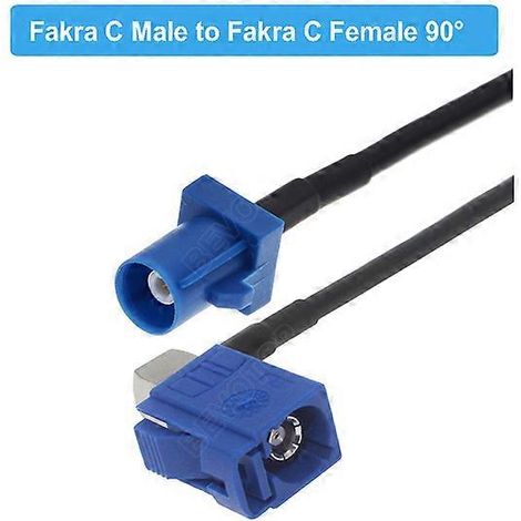 Câble coaxial RF Fakra C RAL 5005 mâle/femelle RG174 bleu avec antenne GPS, rallonge pour système de navigation télématique GPS automobile.