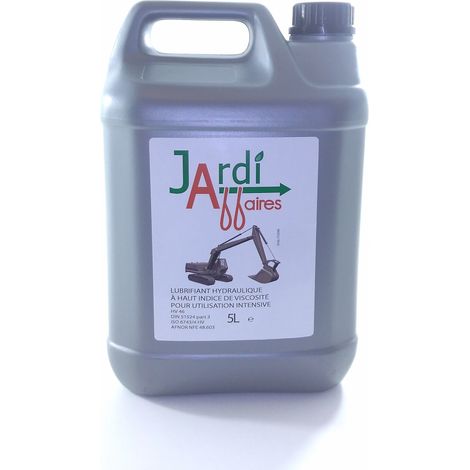 Huile hydraulique Iso HV46 professionnelle Jardiaffaires 5 litres