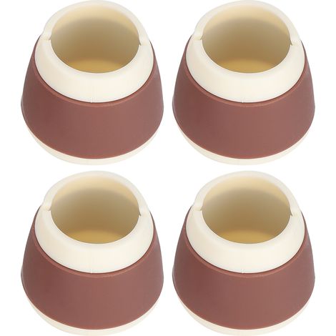 4Pcs Silicone Furniture Protectors 3.3x4x4cm NonSlip Round Chair Table Foot Covers Caps(Coffee )