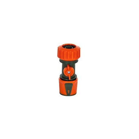 Conector rápido de manguera tipo rampa de 3/4" de goma + válvula