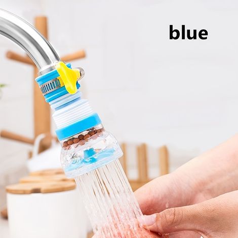 Pack de 1 tête de robinet réglable, dotée d'une buse rotative et d'un pulvérisateur filtrant rétractable.