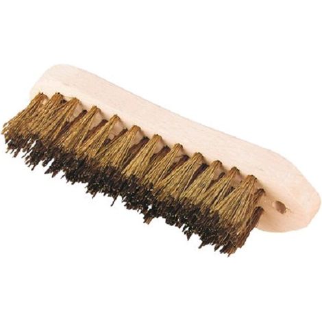 L'Outil Parfait – Brosse violon 205x59mm – Fil laiton ondulé 4 rangs – Manche bois pour finition précise – Sortie 35 mm