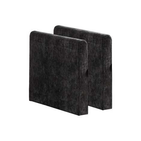 Accoudoirs uniquement pour canapé Cloud, canapé d'angle moderne, idéal pour salon, chambre et appartement, coussin d'assise double couche confortable, tissu chenille respirant, noir, DE501CBK (1/5)