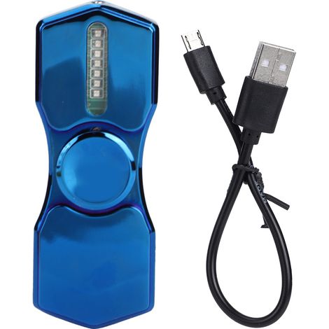 Chargeur briquet anti-stress tendance avec lampe de secours bleu pour homme, jouet de soulagement élégant en cadeau. (1/5)