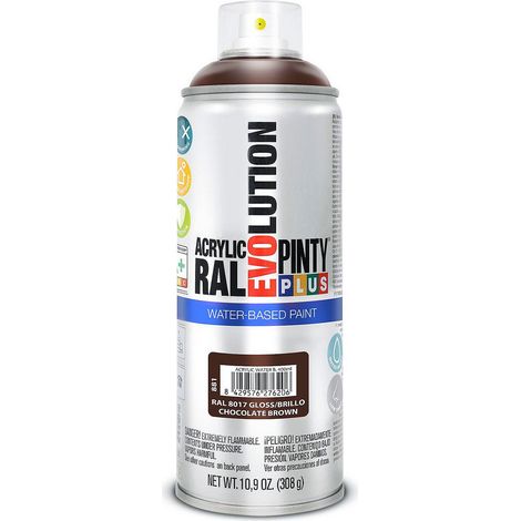 Vernice a base acqua PintyPlus Evolution - RAL 8017 Cioccolato intenso 520cc (1/2)