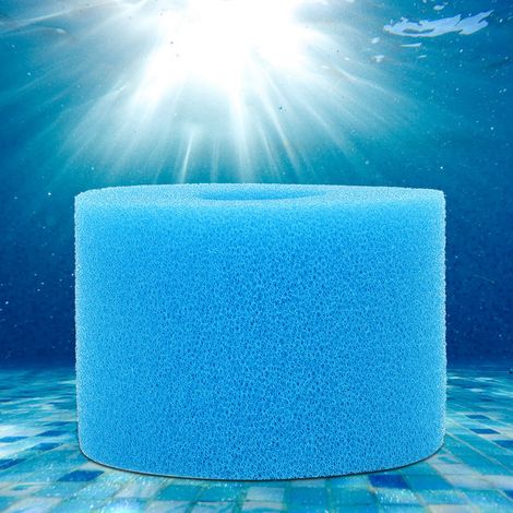 Waschbares Poolfilterelement, wiederverwendbare konzentrische Schwammsäule für Schwimmbecken, Blau (1/5)